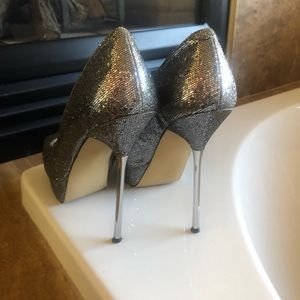 Steve Madden Shoes - Steve Madden Silver Glitter Stiletto Heels Steve Madden Shoes - Steve Madden Silver Glitter Stiletto Heels